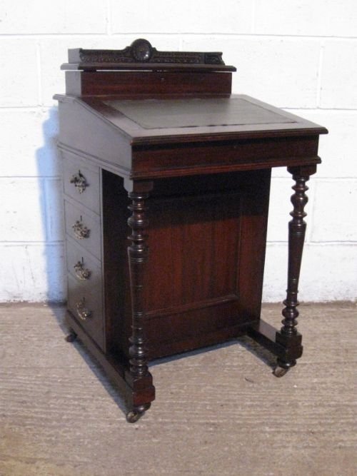 Antique Late Victorian Mahogany Davenport Desk C1890