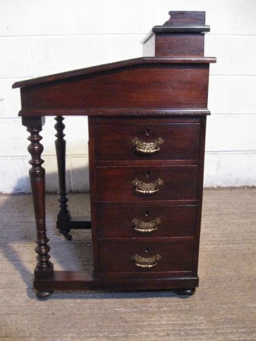 fig 1. ANTIQUE LATE VICTORIAN MAHOGANY DAVENPORT DESK C1890