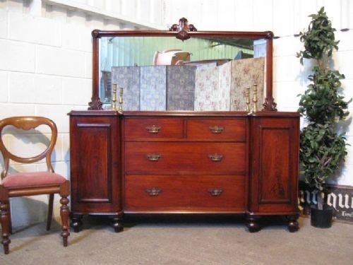 Antique Victorian Mahogany Chiffonier Sideboard C1880