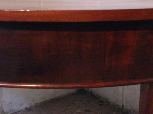 fig 1. LOVELY ANTIQUE REGENCY MAHOGANY DEMI LUNE SIDE HALL TABLE C1800