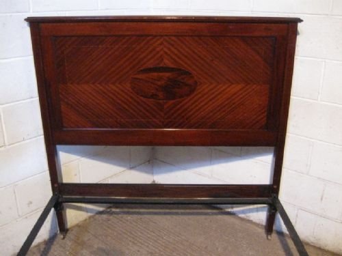 fig 1. SUPERB QUALITY ANTIQUE EDWARDIAN MAHOGANY INLAID DOUBLE BED STEAD C1900