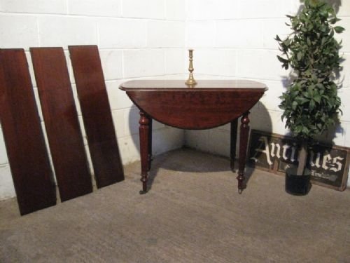 Superb William 1v Pembroke Drop Leaf Extending Dining Table C1820