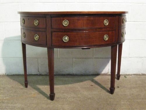Antique Edwardian Sheraton Demi Lune Mahogany Sideboard C1900