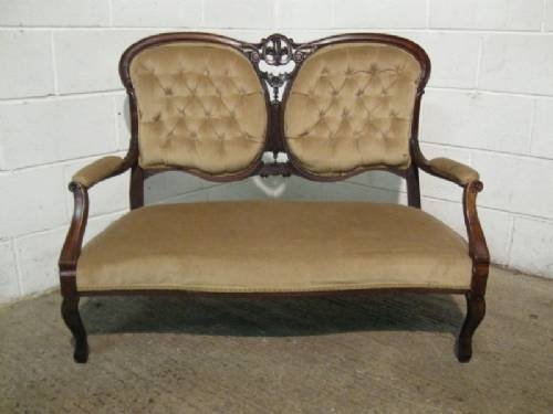 Gorgeous 19th Century French Walnut Salon Sofa C1880