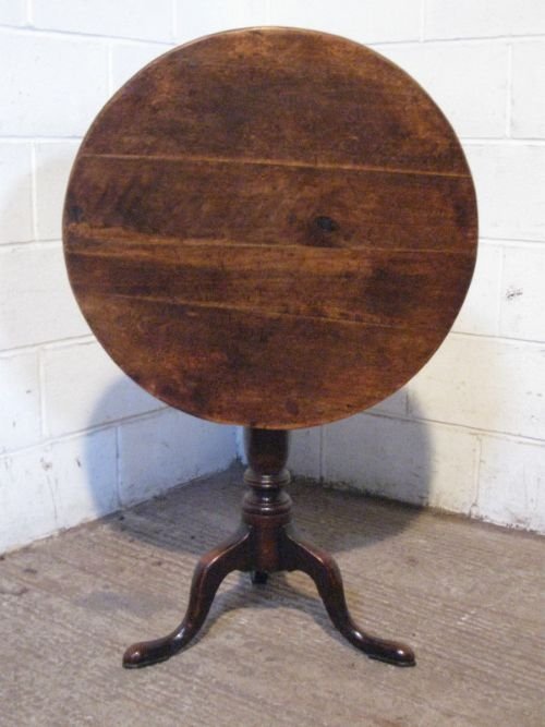 Lovely Antique George 111 Fruitwood Tilt Top Table C1780