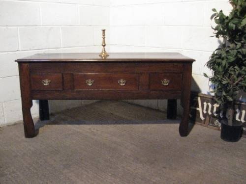 fig 1. GORGEOUS GEORGIAN OAK DRESSER WITH DELFT RACK C1780