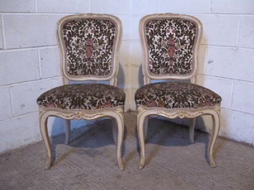 Superb Antique Pair Early Victorian French Fauteuil Salon Chairs C1850