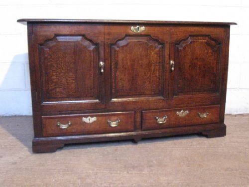 Superb Antique Early Georgian Oak Mule Chest Coffer Sideboard C1720