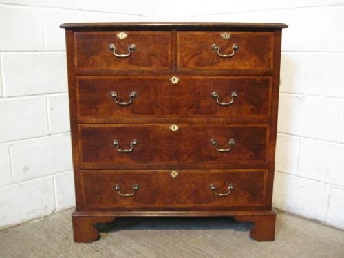 Antique Georgian Revival Walnut Chest of Drawers C1900