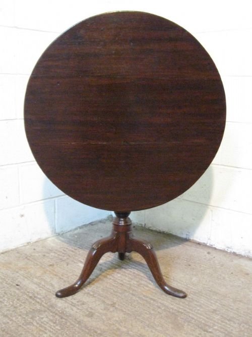 Antique Georgian Solid Oak Tilt Top Table C1780
