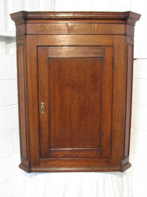 Antique Georgian Solid Oak Corner Cabinet C1780