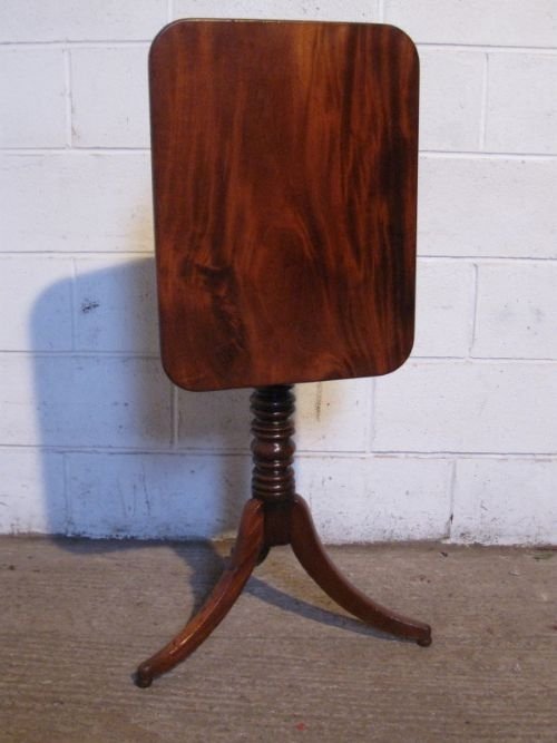 Antique Regency Flamed Mahogany Tilt Top Table C1800