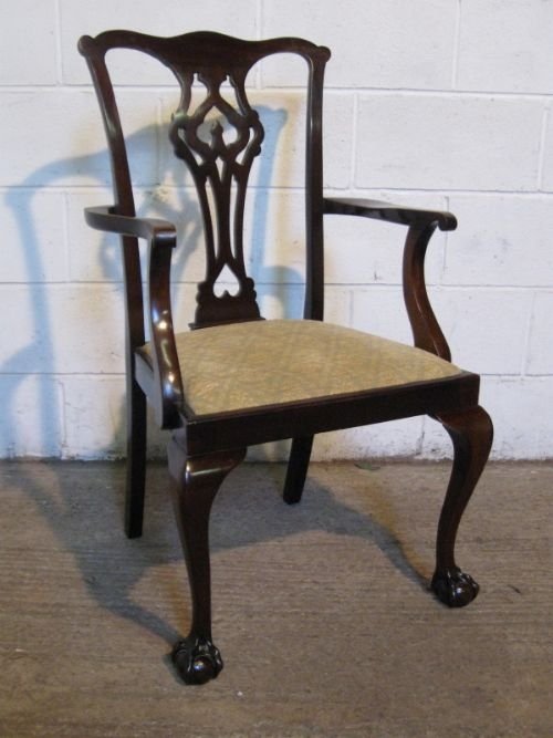 Superb Georgian Chippendale Elbow Desk Chair C1780