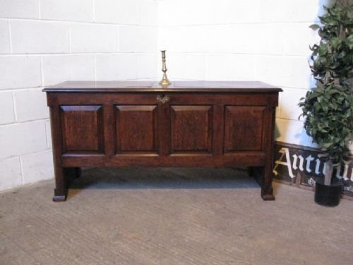 Antique Early Georgian Oak Coffer C1720