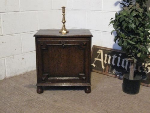 Antique Edwardian Oak Perdonium / Log Box C1900