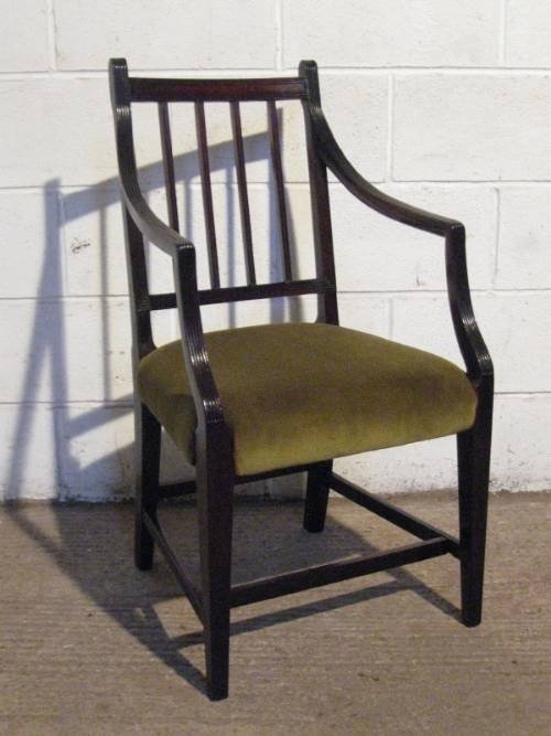 fig 1. ANTIQUE REGENCY MAHOGANY SIDE DESK CHAIR C1800
