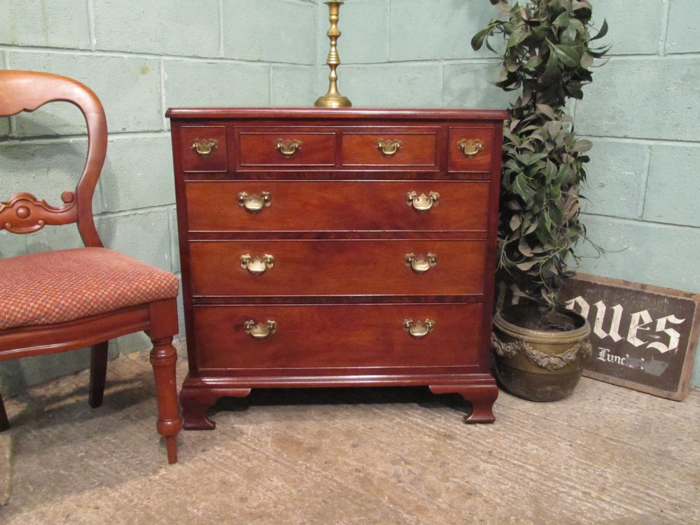 Antique Victorian Mahogany Secretaire Dwarf Chest of Drawers c1880