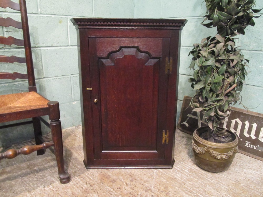 Antique Georgian Oak Corner Cabinet c1780