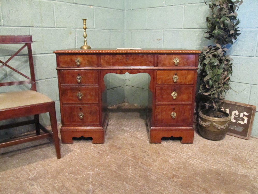 Antique Victorian Mahogany Twin Pedestal Desk c1880