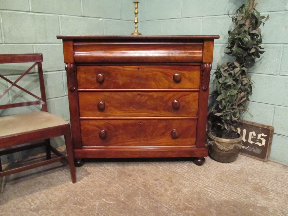 Antique Victorian Mahogany Scotch Chest of Drawers c1860