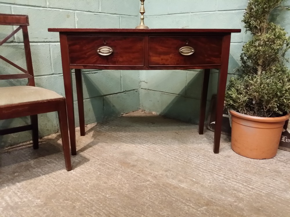 Antique Regency Mahogany Bowfront Side Table c1820