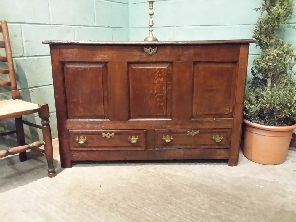Antique George II Oak Mule Chest c1750