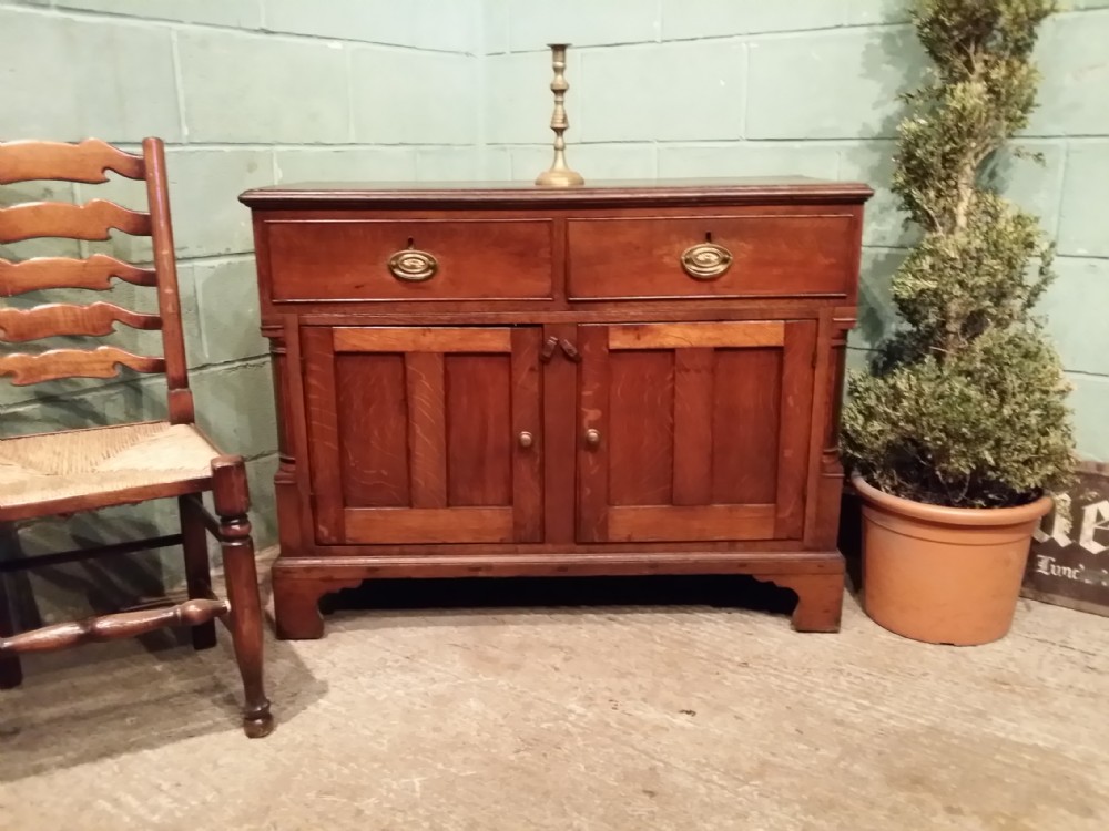 Antique George III Small Oak Sideboard c1780