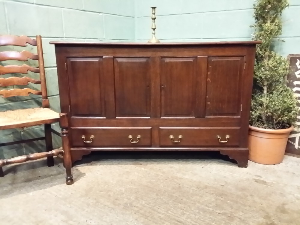 Antique George III Oak Mule Chest c1780