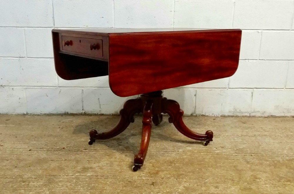 ANTIQUE WILLIAM 1V MAHOGANY PEMBROKE TABLE C1830