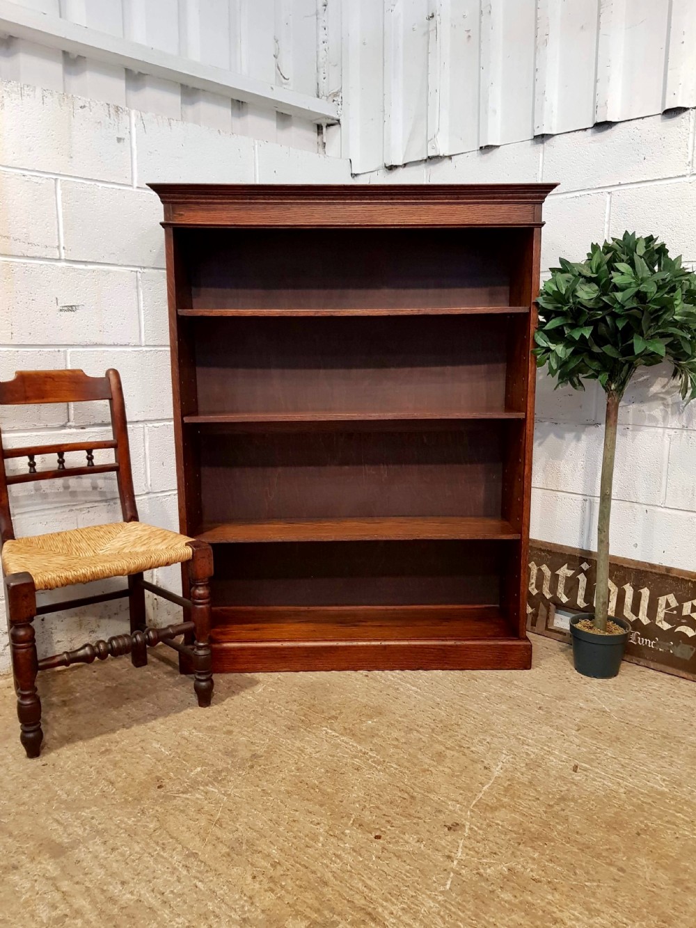 ANTIQUE VICTORIAN OAK BOOKCASE C1880