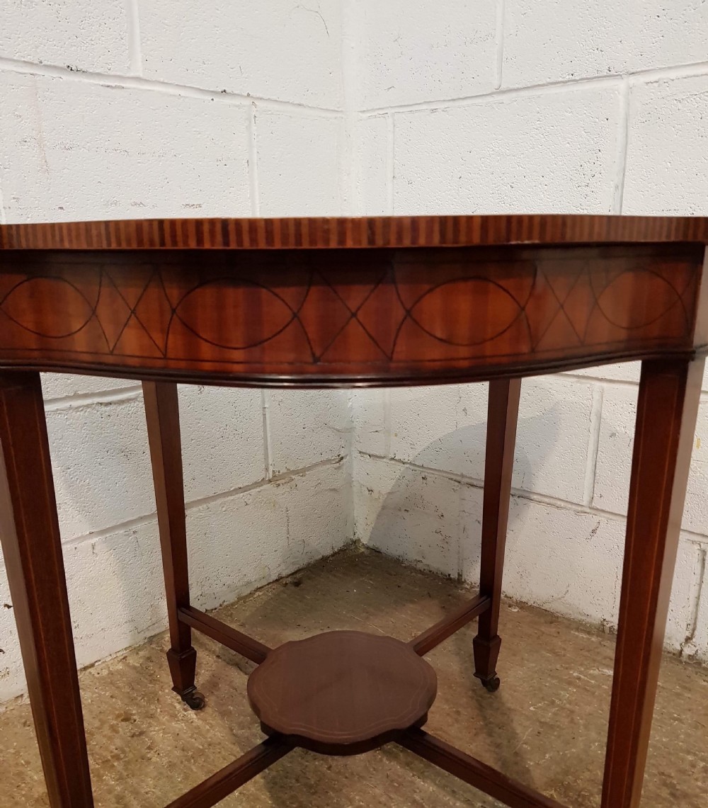 ANTIQUE LATE VICTORIAN MAHOGANY WINDOW TABLE C1890 View IV