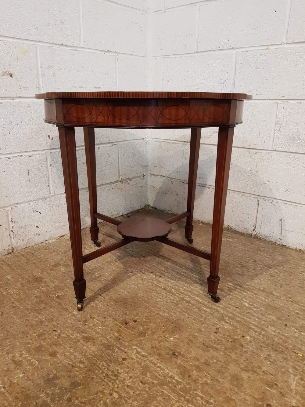 ANTIQUE LATE VICTORIAN MAHOGANY WINDOW TABLE C1890