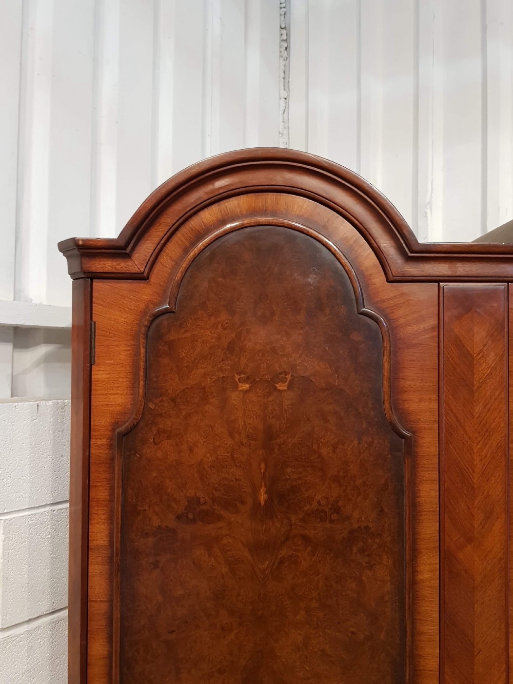 ANTIQUE BURR WALNUT DOUBLE WARDROBE BY WARING & GILLOWS C1920 View IV