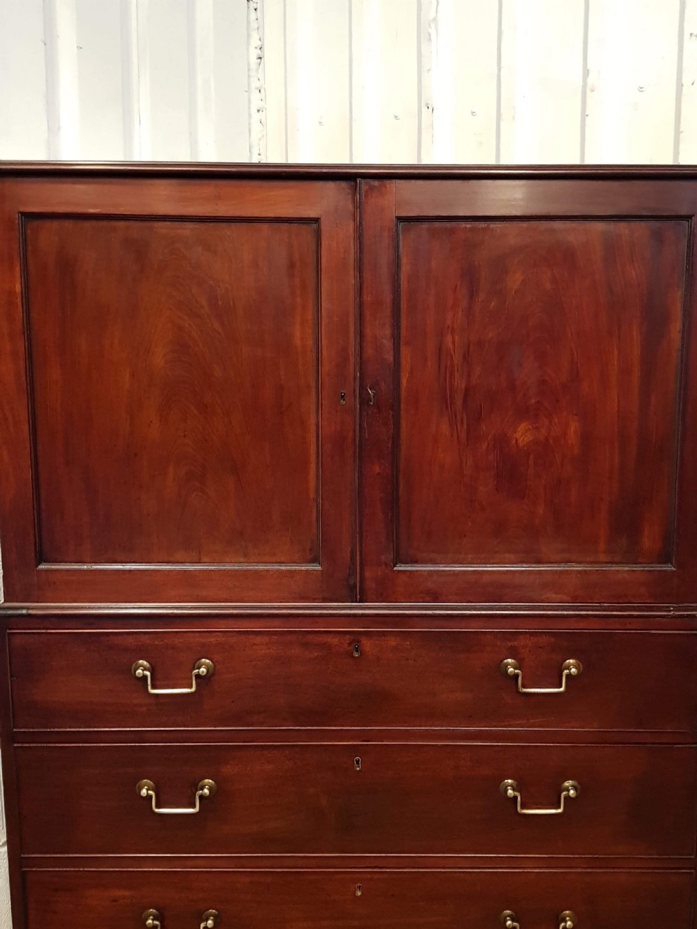 ANTIQUE 18TH CENTURY MAHOGANY TALLBOY CHEST OF DRAWERS C1780 View IV