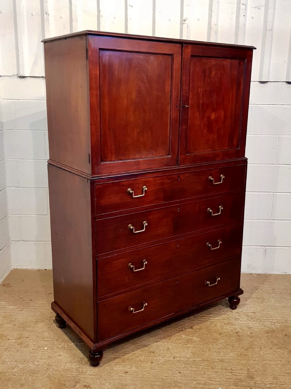ANTIQUE 18TH CENTURY MAHOGANY TALLBOY CHEST OF DRAWERS C1780 View VI
