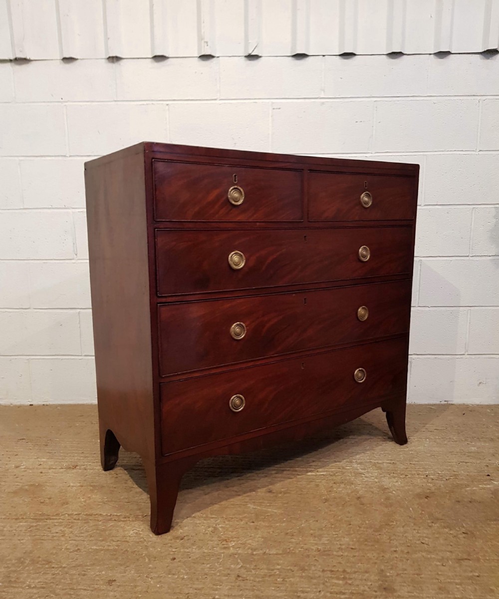 ANTIQUE REGENCY MAHOGANY CHEST OF DRAWERS C1820 View IV