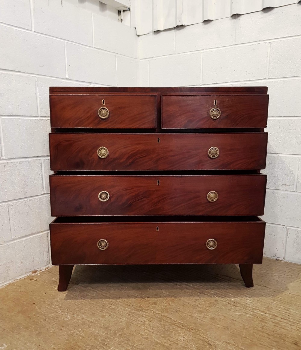 ANTIQUE REGENCY MAHOGANY CHEST OF DRAWERS C1820 View VI