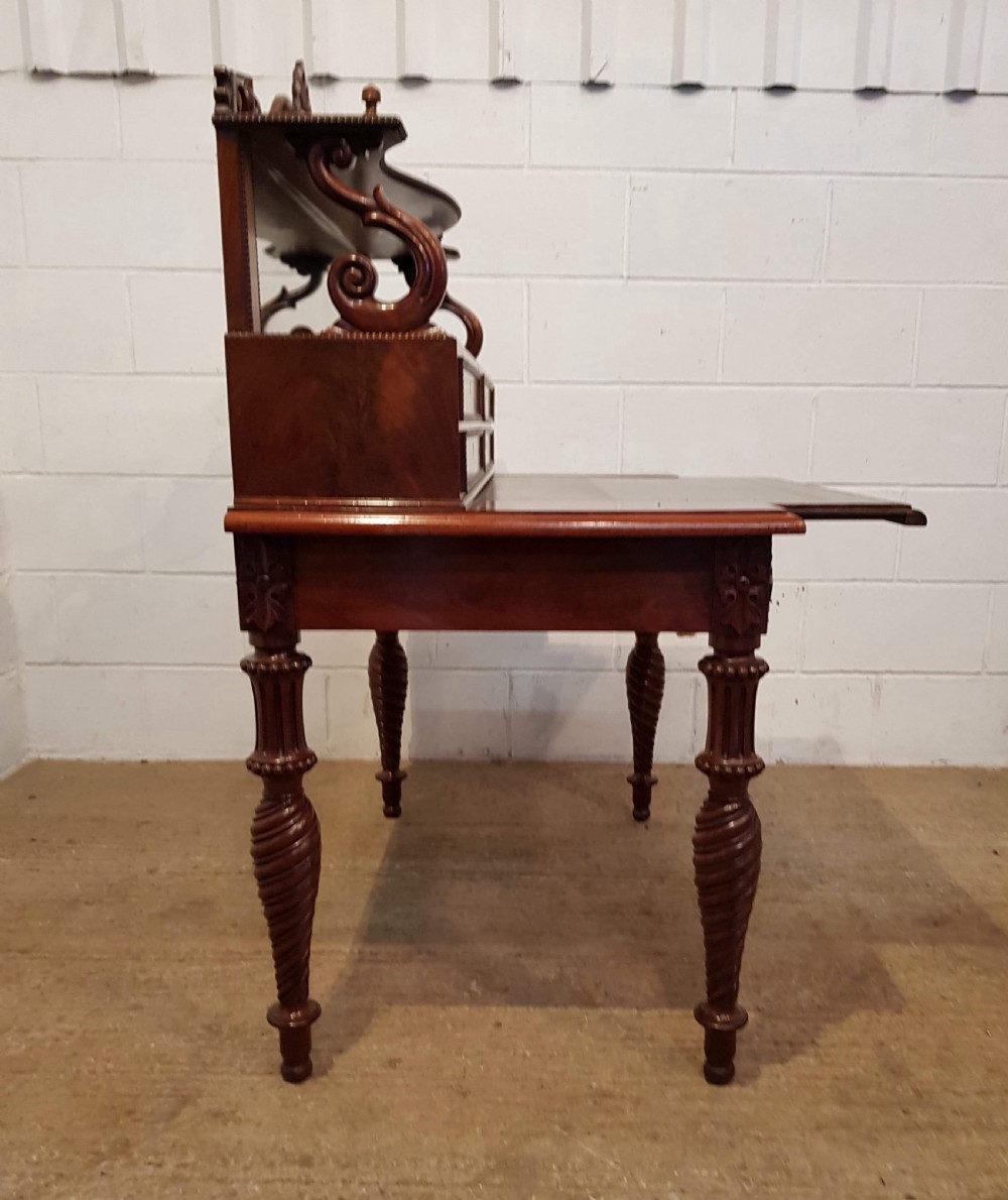 ANTIQUE WILLIAM 1V MAHOGANY MIRROR BACKED GILLOWS WRITING DESK C1830 View V