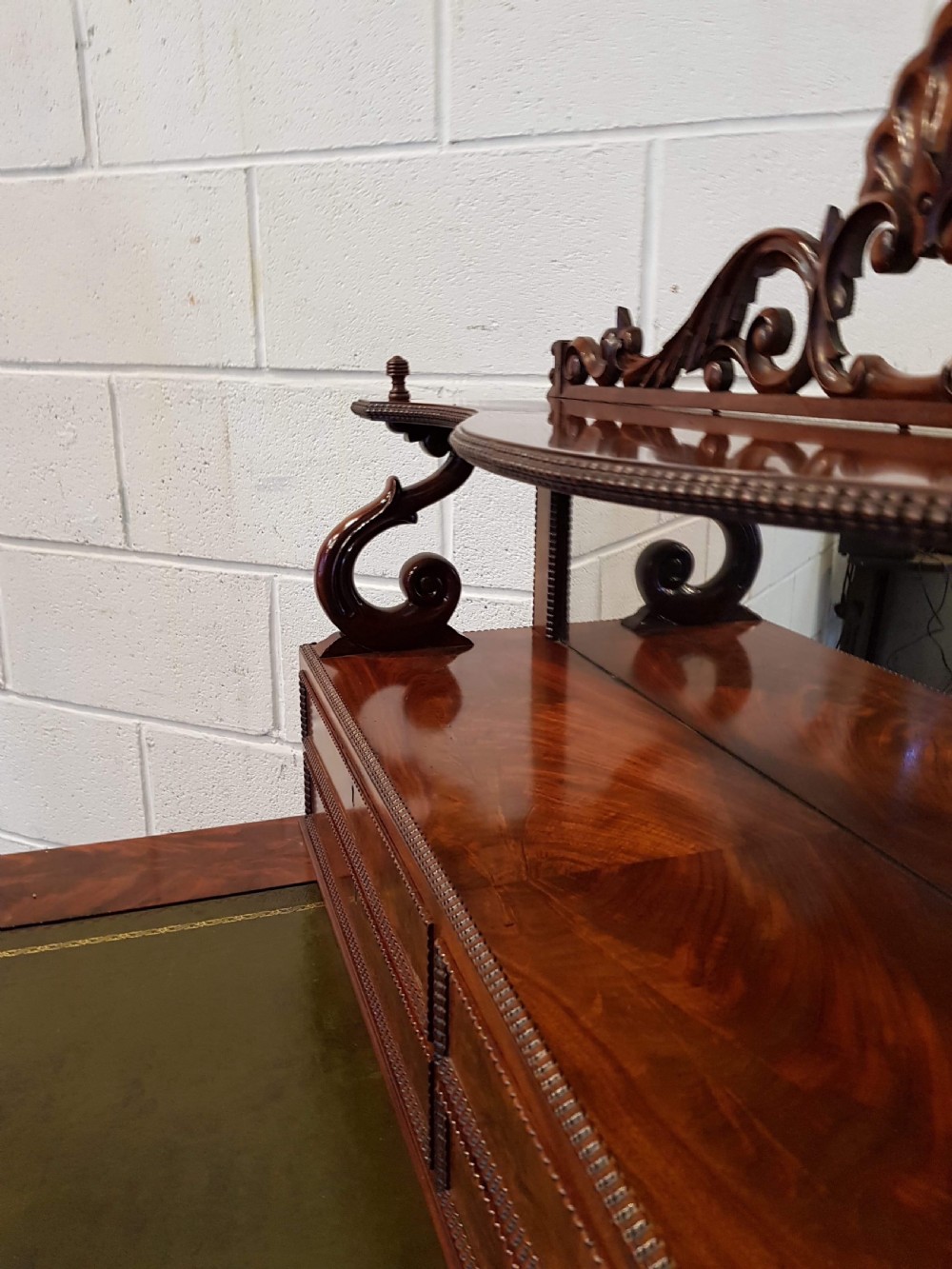 ANTIQUE WILLIAM 1V MAHOGANY MIRROR BACKED GILLOWS WRITING DESK C1830 View VI