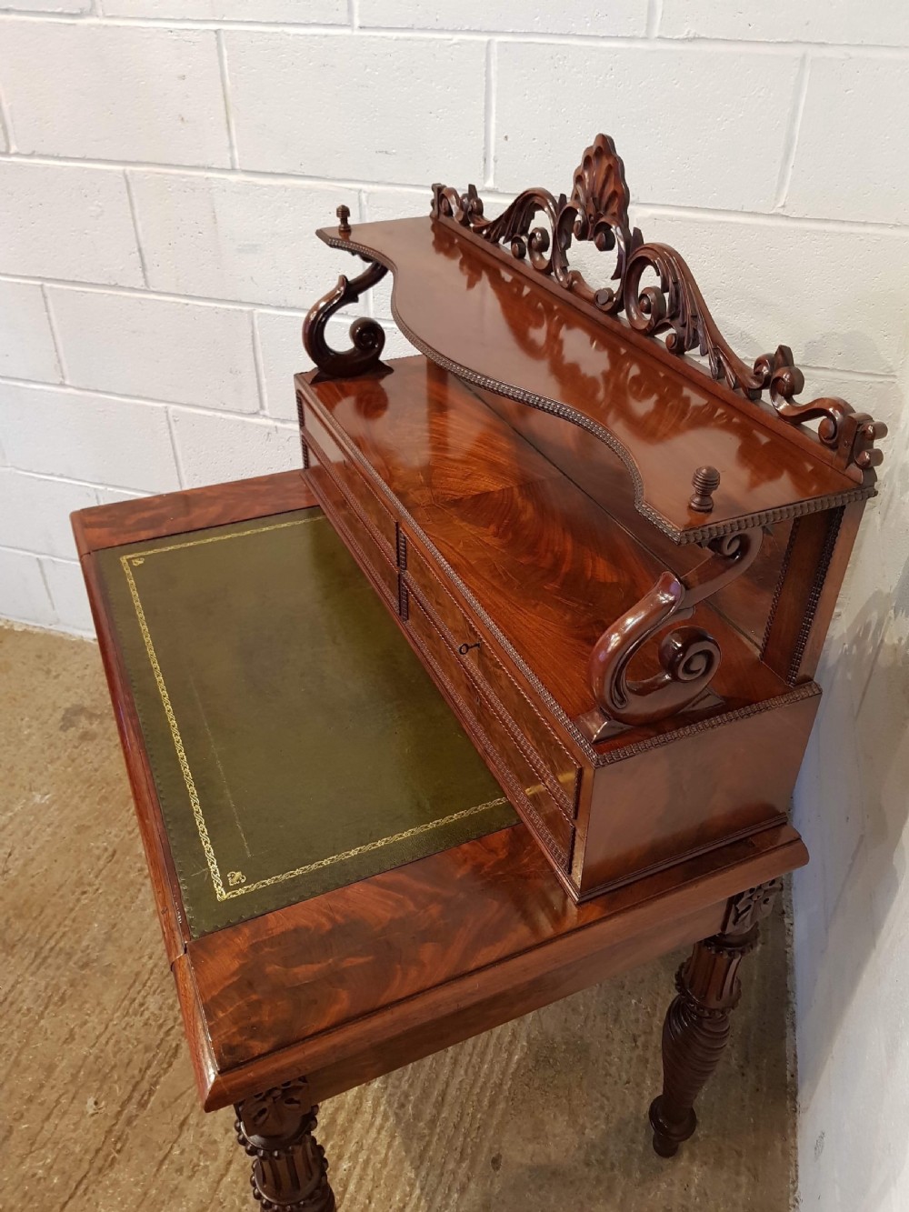 ANTIQUE WILLIAM 1V MAHOGANY MIRROR BACKED GILLOWS WRITING DESK C1830 View XII