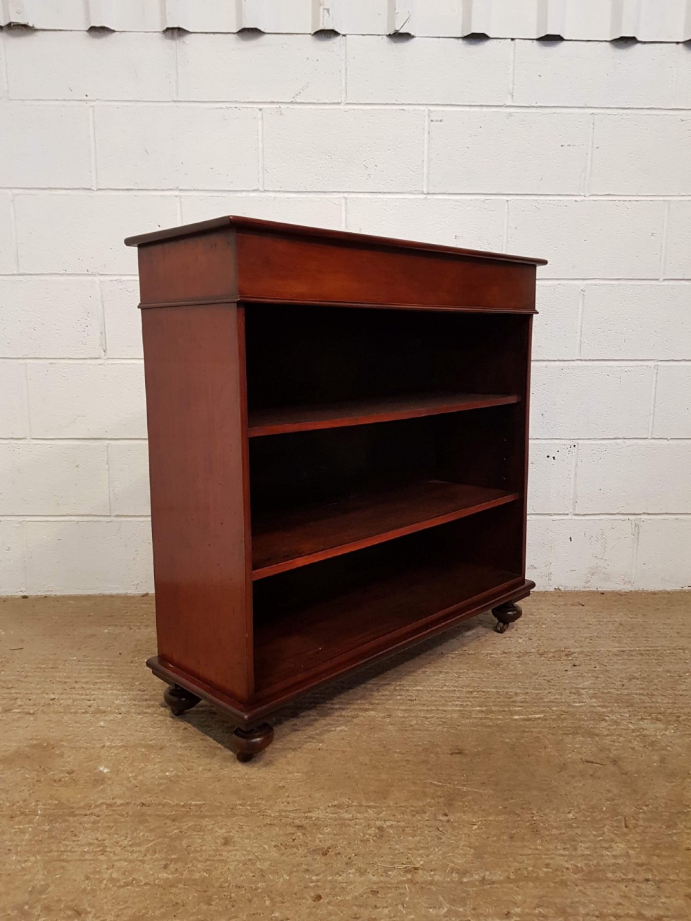 ANTIQUE VICTORIAN MAHOGANY OPEN BOOKCASE C1880 View II