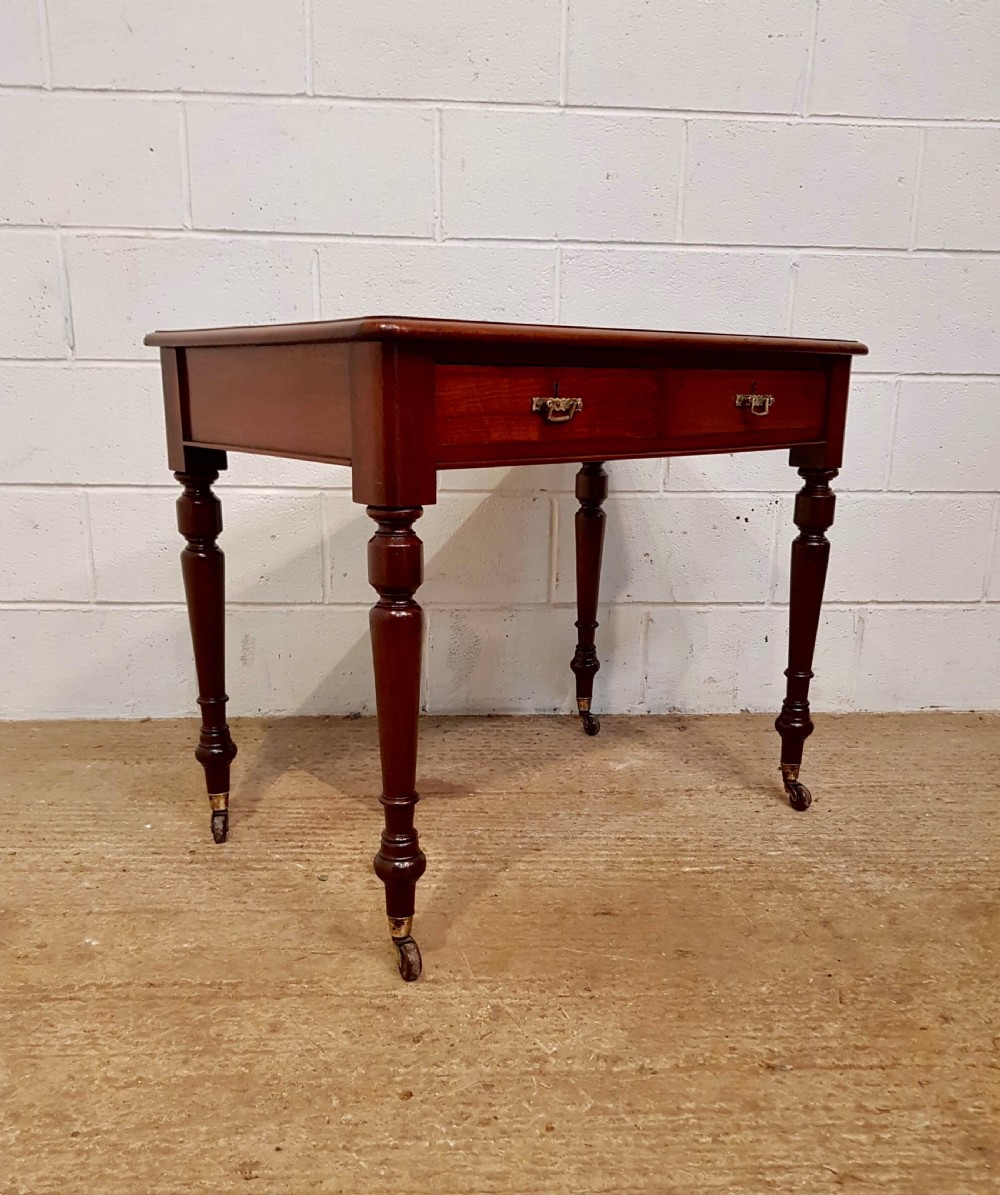 ANTIQUE VICTORIAN MAHOGANY WRITING TABLE C1880 View IV