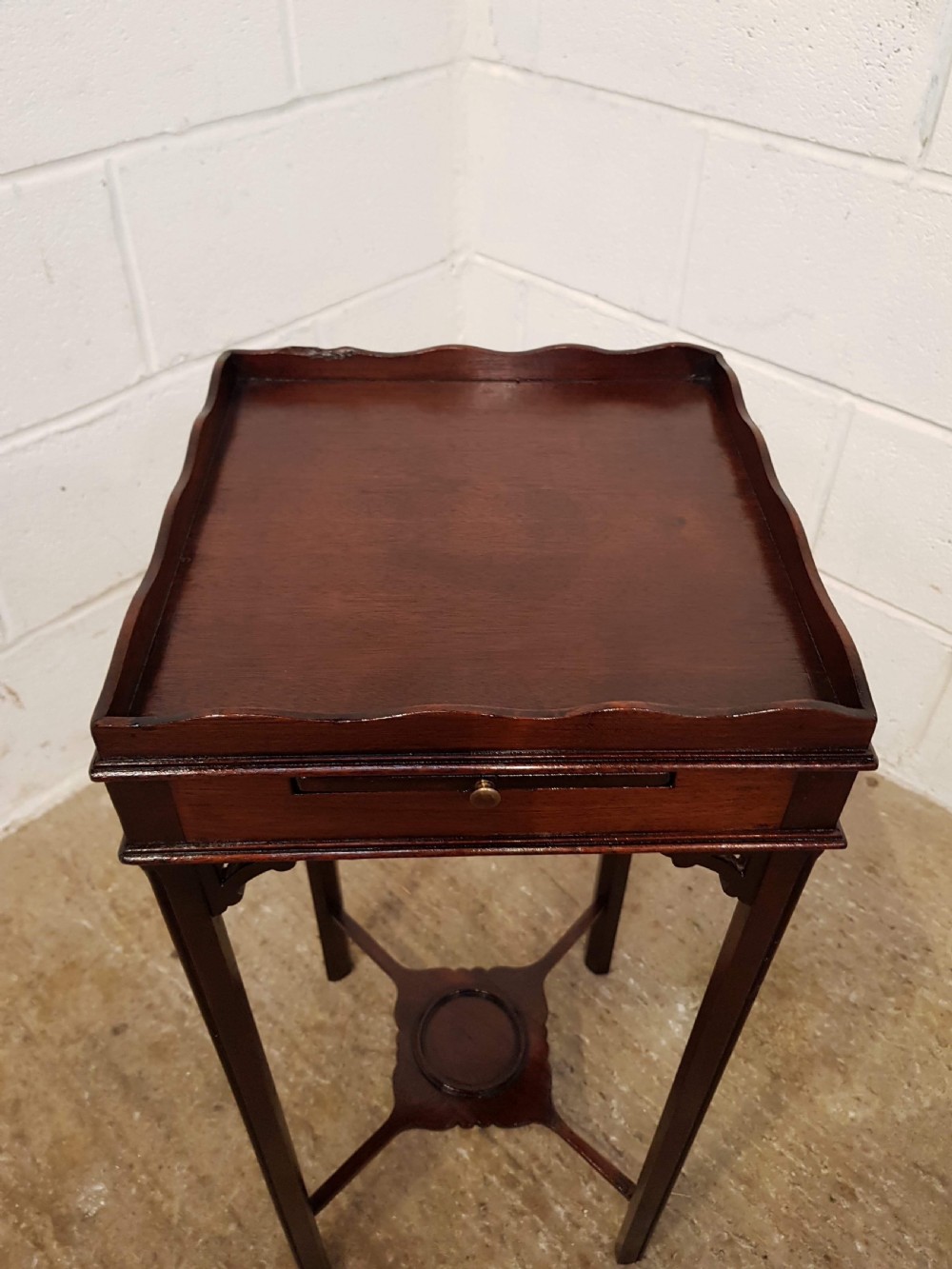 ANTIQUE PAIR EDWARDIAN CHIPPENDALE CUBAN MAHOGANY NIGHT STANDS C1900 View II