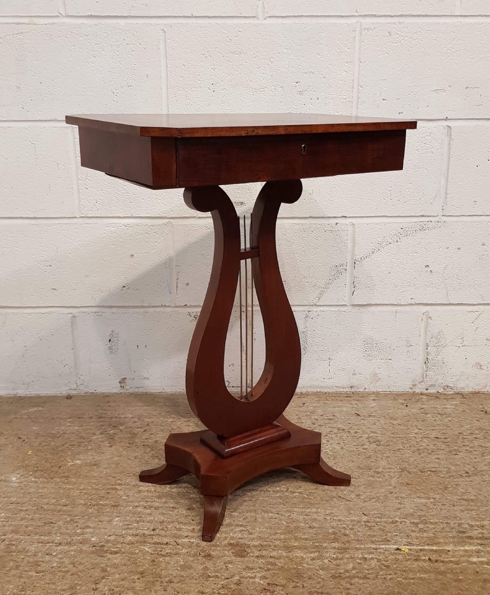 ANTIQUE SMALL EDWARDIAN MAHOGANY SIDE WORK TABLE C1900 View VI