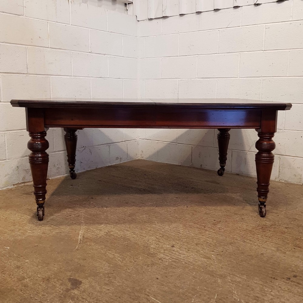 ANTIQUE VICTORIAN MAHOGANY EXTENDING DINING TABLE SEATS TWELVE C1880 View IV