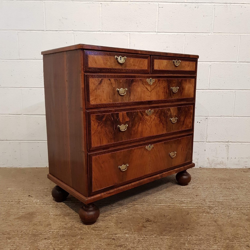 ANTIQUE LATE 18TH CENTURY PERIOD BURR WALNUT CHEST OF DRAWERS C1780 View II