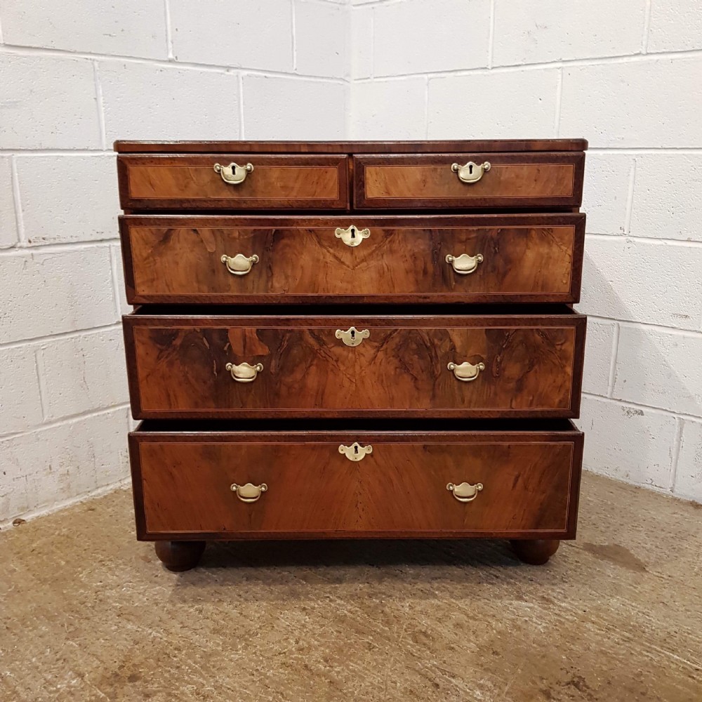 ANTIQUE LATE 18TH CENTURY PERIOD BURR WALNUT CHEST OF DRAWERS C1780 View VI