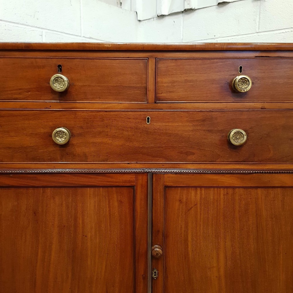 ANTIQUE REGENCY MAHOGANY LOW CLOTHES PRESS C1820 View VI