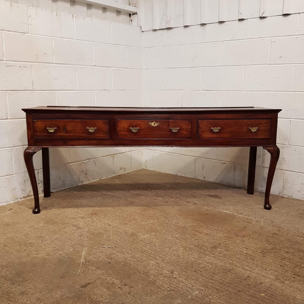 ANTIQUE 18TH CENTURY PERIOD OAK & YEW DRESS BASE SIDEBOARD C1760 View VI