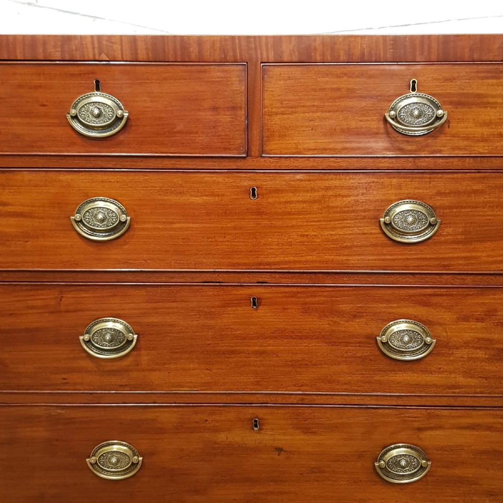 ANTIQUE REGENCY MAHOGANY CHEST OF DRAWERS C1820 View II